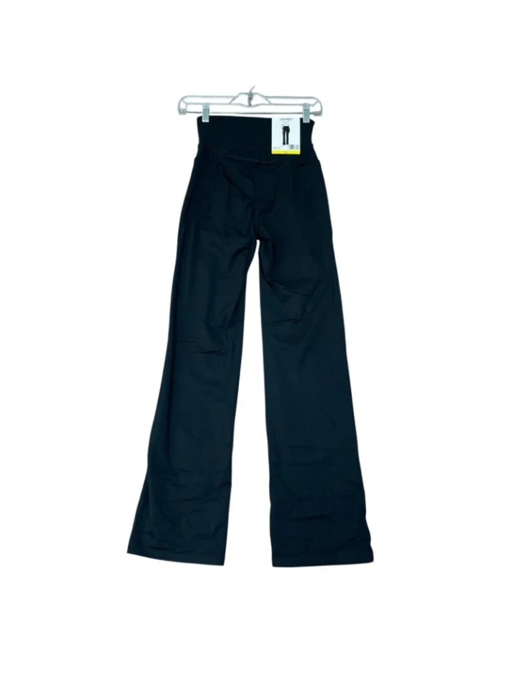 NWT Jockey Women's S Yoga Pant Black Salt High Waist Side Pockets B1486